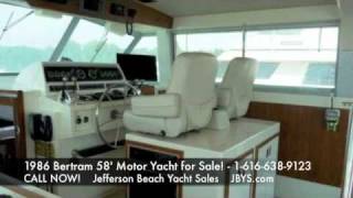 1986 58 Bertram MotoryachtB5125 Deposit [upl. by Halfdan]