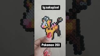 Girafarig Beads perlerbeads pixelart pixelartist pokemon girafarig [upl. by Rowney640]