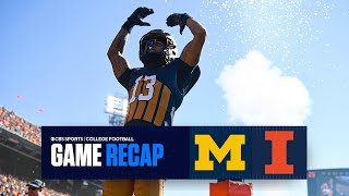 No 22 Illinois ROLLS to first win over No 24 Michigan since 2009  Game Recap [upl. by Nosremaj]