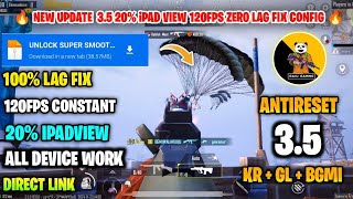 Bgmi 35 Ipad View Config👑 90 FpsSmooth Config Pubg KrGlBgmi Pubg 35 lag fix config [upl. by Anjela544]