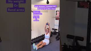 Kettlebell Weighted Situp  core hiit kettlebell shorts [upl. by Alikee]