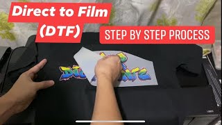 How to Print DTF Direct to Film  Step by Step Process [upl. by Gona698]