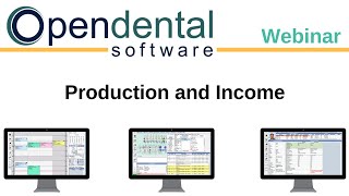 Open Dental Webinar Production and Income [upl. by Norven]