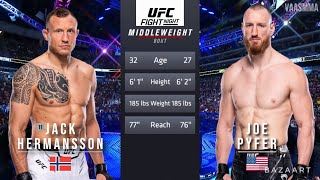 JACK HERMANSSON VS JOE PYFER FIGHT UFC VEGAS 86 [upl. by Dnomde]