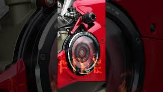 Ducati Panigale v4 s  Akrapovic exhaust  Special parts clear cover ducati bikelife automobile [upl. by Lareena]