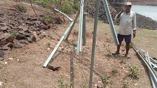 SOLAR panel Damage चक्री वादळाचा वाइट परीणाम शेतातील सोलर पॅनल चे सगळे नुकसान झाले part1 [upl. by Jeffery]