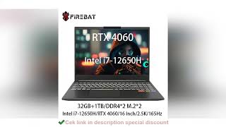 FIREBAT T6A 16 Inch Intel i712650H12800HX RTX 40604070 DDR5 165Hz 25K Wifi6 [upl. by Celesta]