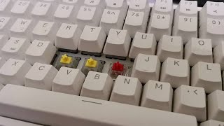 SOUND TEST  LUBED GATERON MILKY YELLOW VS STOCK RK RED [upl. by Alcott]