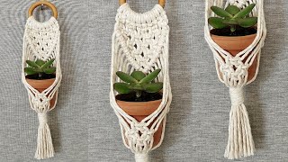 DIY mini PORTAMACETAS de MACRAME paso a paso PRINCIPIANTESDIY Macrame Plant Hanger for Beginners [upl. by Notreb915]