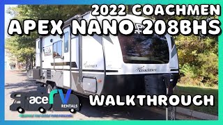 2022 Coachmen Apex Nano 208BHS Walkthrough · Ace RV Rentals amp Sales [upl. by Sinned]