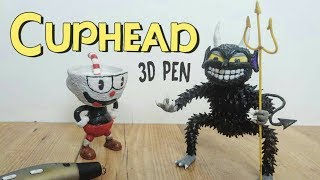 3D Pen  Making Cuphead and The Devil  Final Boss  Haciendo a Cuphead y al Diablo con el lapiz 3D [upl. by Ag]