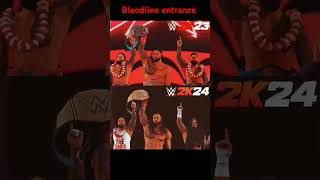 Bloodline entrance wwe2k24 vs wwe2k23 wwe wwe2k23creations thebloodlinewwe [upl. by Lupiv]