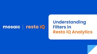 Resto iQ Analytics  Sales and Transaction Filters [upl. by Nickles]