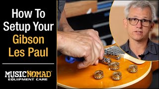 GIBSON LES PAUL  How to Setup your Electric Guitar with a Fixed Radius Bridge StepbyStep [upl. by Nesline]