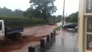 Flooding hits Shropshire road [upl. by Viki943]