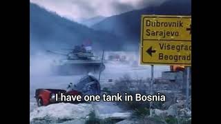 I have one tank in Bosnia  Czech song about Bosnia War [upl. by Ykcor]