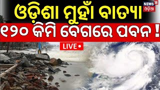 Live ଓଡ଼ିଶା ମୁହାଁ ବାତ୍ଯା ୧୨୦ କିମି ବେଗରେ ପବନ  Odisha Cyclone News Today Cyclone Dana Odisha Rain [upl. by Alma]