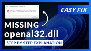 openal32dll Error Windows 11  2 Ways To FIX  2021 [upl. by Mahgem]