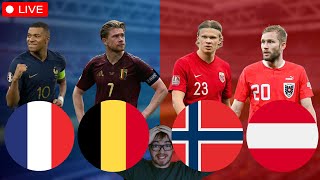 Frankreich  Belgien  Norwegen  Österreich  UEFA Nations League LIVE [upl. by Reece]