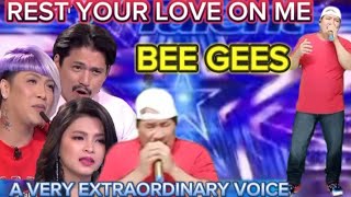 PILIPINAS GOT TALENT AUDITION KUYA SINGER SINGS REST YOUR LOVE ON ME A VERY EXTRAORDINARY VOICE [upl. by Sofko]