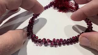 Rhodolite Garnet Briolettes [upl. by Gregorius]