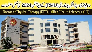 Rawalpindi Medical University RMU Admissions 202324  DPT amp BS Allied Health Sciences Programs [upl. by Gonzales]