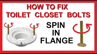 How to fix a Toilet Closet Bolt Anchor Bolt that Spins in the Closet Flange  2 Ways [upl. by Enixam]