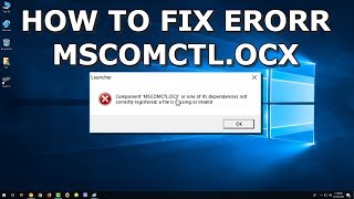 Fix for Component MSCOMCTLOCX a file is missing or invalid Error [upl. by Brigit544]