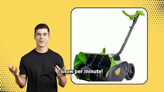 Earthwise SN74016 40Volt Cordless Electric Snow Shovel Effortless Snow Removal [upl. by Wittie]