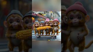 Who loves eating corn Here are corns for you shorts monkey funny pets animals ai fyp cute [upl. by Barnard]