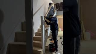 Stairs renovation pinehome stair renovation stairreplacement [upl. by Pedaias]