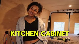 Wabi Sabi inspired kitchen cabinet build  Van Build Ep 14 [upl. by Sibyls]