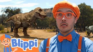 Learning Dinosaurs With Blippi at TRex Ranch  Fun and Educational Videos For Kids [upl. by Swartz]