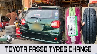 NEXEN TIRE N BLUE ECO 17565R14  TOYOTA PASSO TYRES CHANGE PRICES IN KARACHI  ASLAM TYRES [upl. by Airottiv]