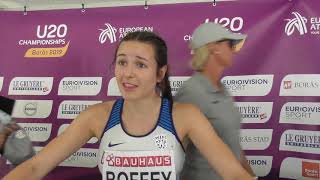 Isabelle Boffey Post 800m European U20 Championships Gold [upl. by Adachi77]