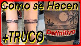 ASÍ se HaceN los TATUAJES de BRAZALETES [upl. by Templia]