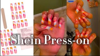 SHEIN PressOn Nails Tutorial 💅🏼 [upl. by Huntington]