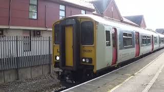 Penarth train station train going to Bargoed [upl. by Alomeda]