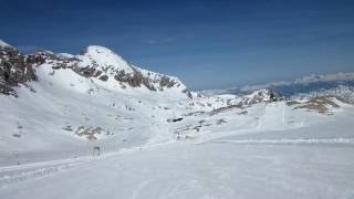 Dachstein gletscher 3000 m  skiing by the longest piste from Dachstein [upl. by Nnair]