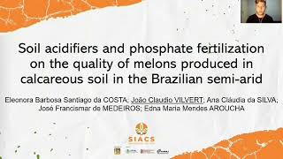 SOIL ACIDIFIERS AND PHOSPHATE FERTILIZATION ON THE QUALITY OF MELONS PRODUCED IN CALCAREOUS [upl. by Allecnirp]