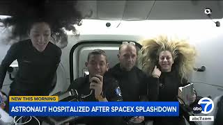 NASA astronaut hospitalized after returning from an extended stay in space [upl. by Euqnimod]