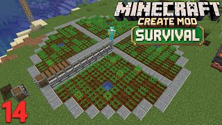 FULL OTOMATİK ÇİFTLİK  Minecraft Create Survival  Bölüm 14 [upl. by Urban]