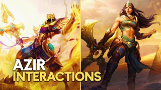 Azir Interactions with Other Champions  League of Legends LoR [upl. by Jeanna]