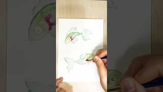 Watercolor fish sketch 🐟 art sketching watercolortutorial artprocessvideo [upl. by Akeimahs786]