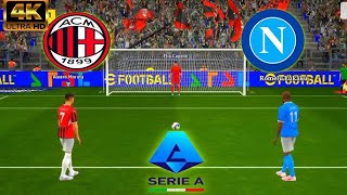 AC MILAN VS NAPOLI  PENALTY SHOOTOUTS efootball2024 efootball milan [upl. by Egap]