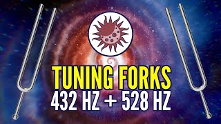 432 Hz  528 Hz Tuning Forks The Most Powerful Frequencies in the Universe [upl. by Renate]