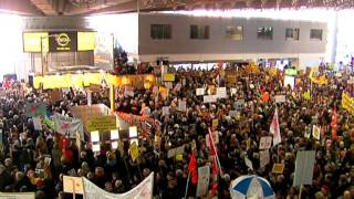 Demonstration gegen Fluglärm am Frankfurter Flughafen [upl. by Gunner]