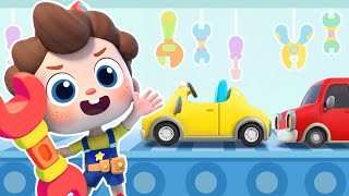 Lets Fix up Toy Cars  Cars Challenge Song  Nursery Rhymes amp Kids Songs  BabyBus [upl. by Lowson]