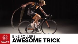 Bike Rollers  Amazing Trick By Rochelle Gilmore [upl. by Tuddor540]