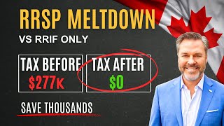 RRSP Meltdown vs RRIF Minimum Withdrawal Save Thousands [upl. by Eiramyma550]